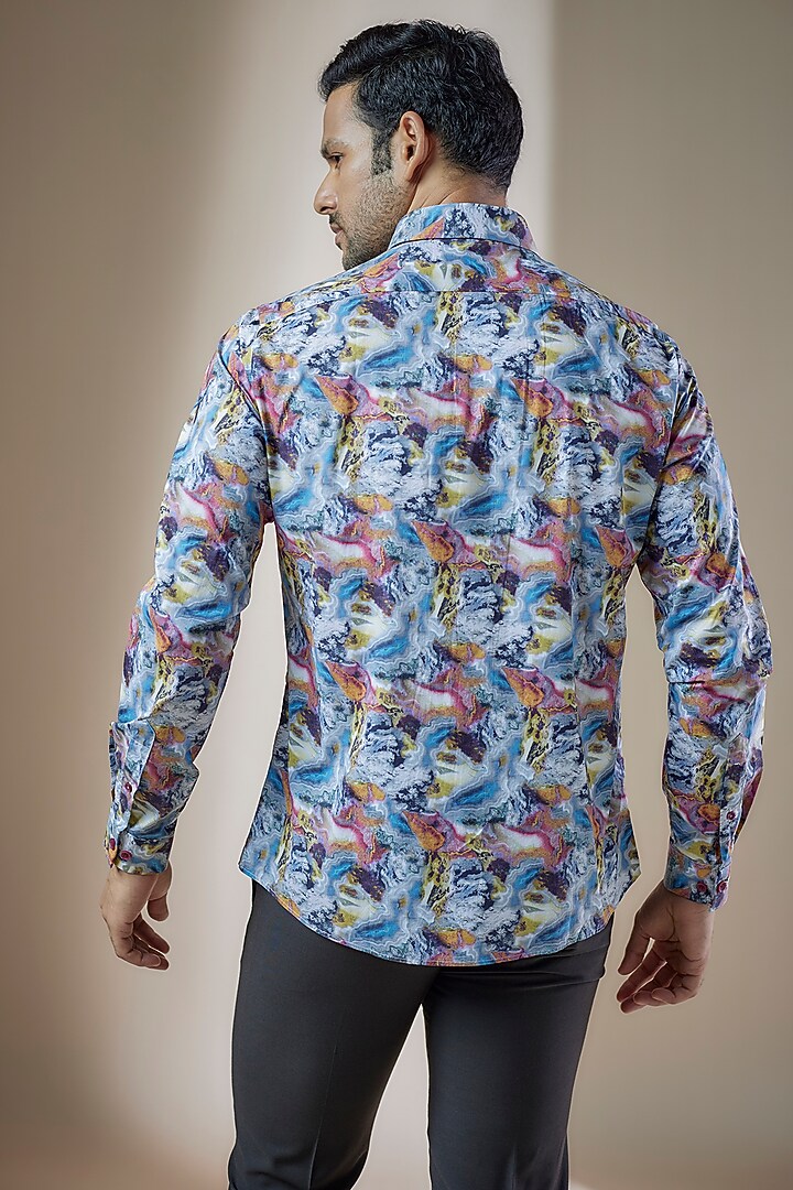 Multi-Colored Cotton Printed Party Wear Shirt by ASUKA at Pernia's Pop Up Shop