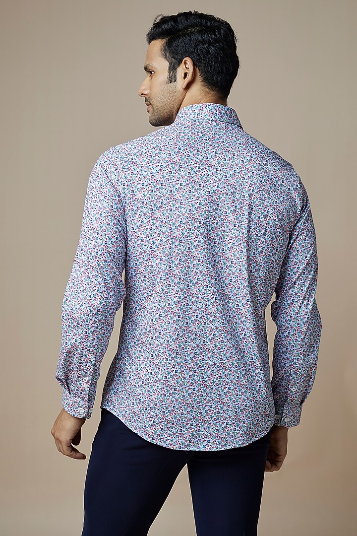 Off-White Knit Printed Summer Shirt by ASUKA at Pernia's Pop Up Shop