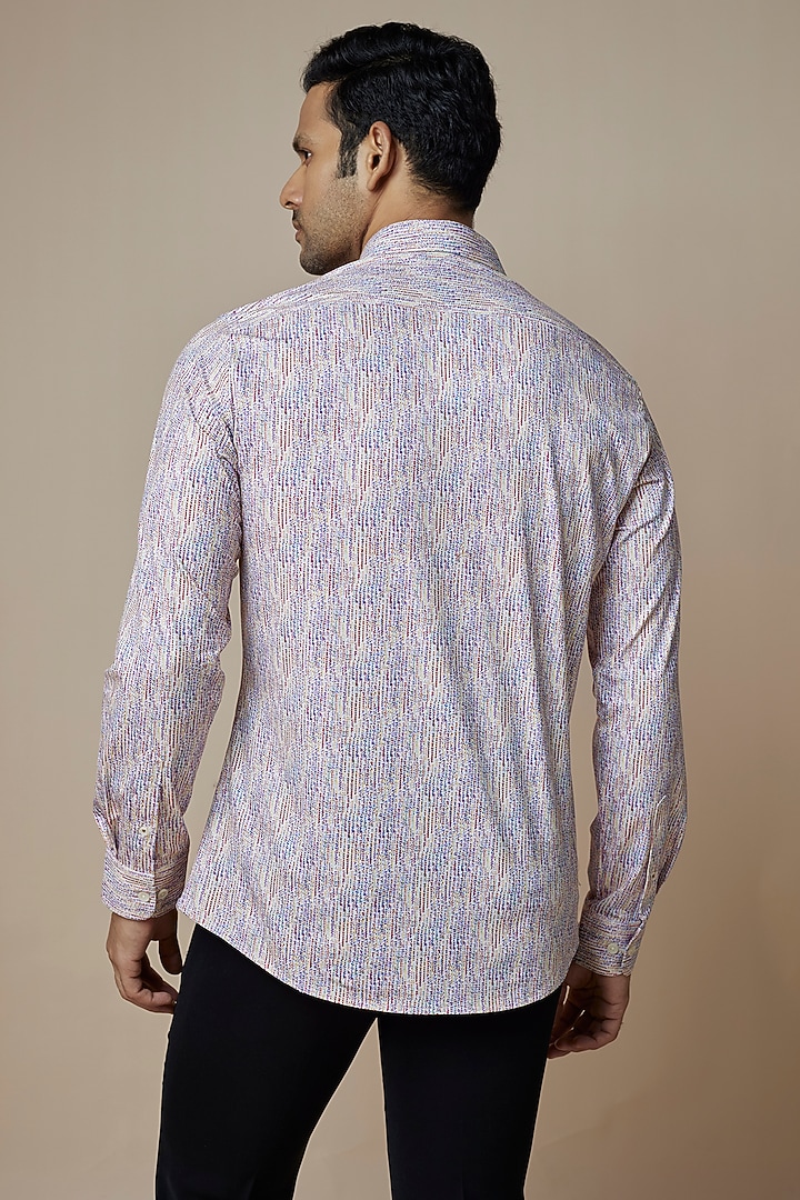 Light Pink Knit Printed Summer Shirt by ASUKA at Pernia's Pop Up Shop