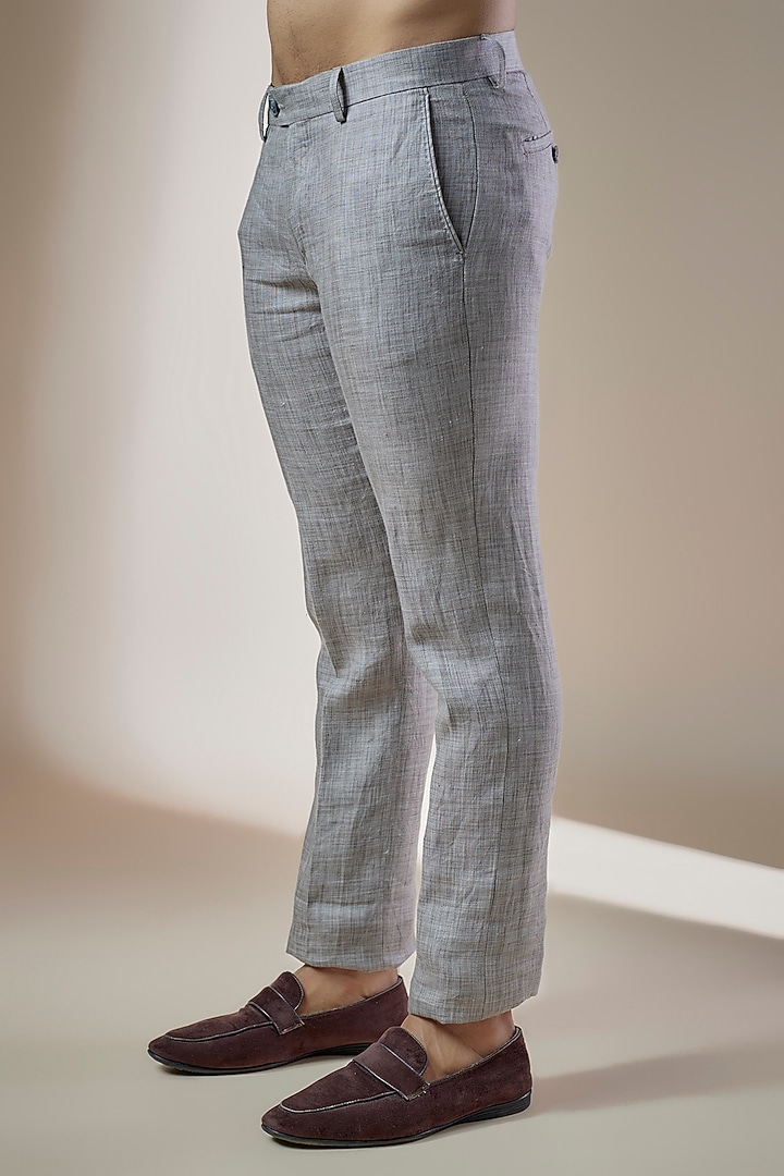 Grey Linen Trousers by ASUKA at Pernia's Pop Up Shop