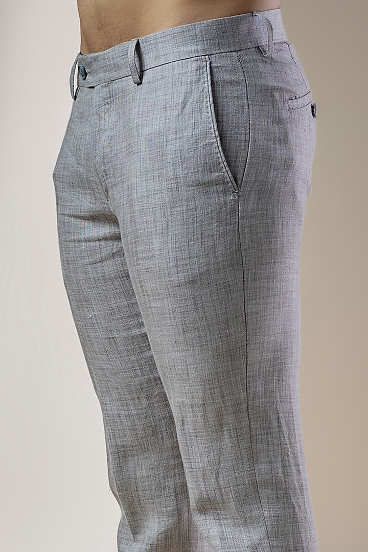 Grey Linen Trousers by ASUKA at Pernia's Pop Up Shop