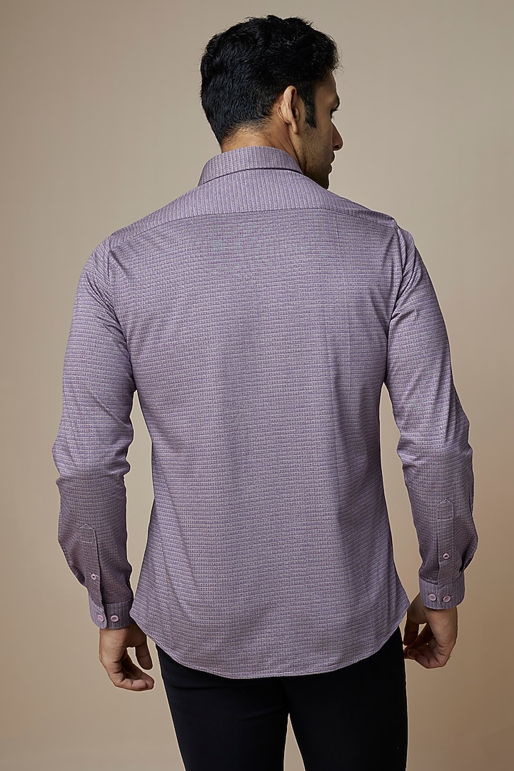 Purple Cotton Knit Summer Shirt by ASUKA at Pernia's Pop Up Shop