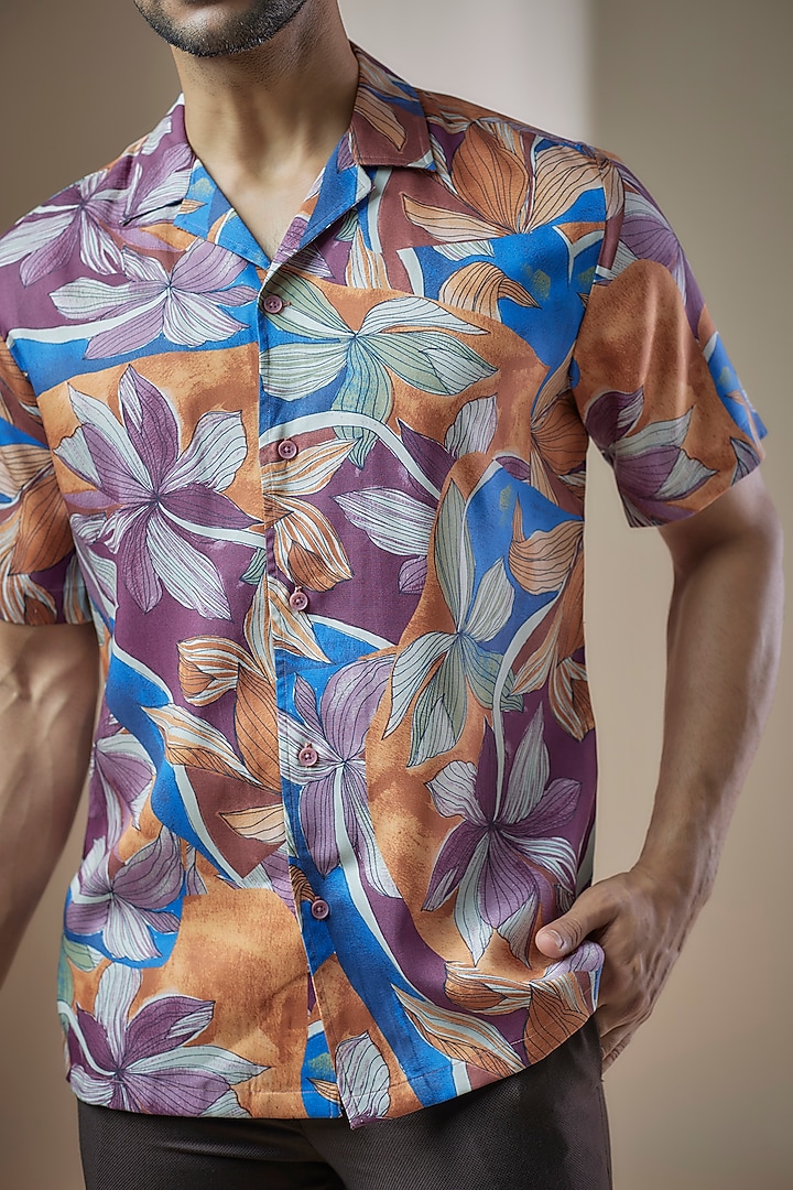 Multi-Colored Cotton Printed Summer Shirt by ASUKA at Pernia's Pop Up Shop