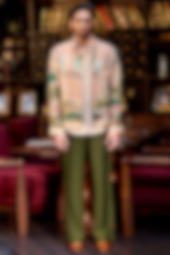 Multi-Colored Poly Corduroy Printed Bomber Jacket by ASUKA at Pernia's Pop Up Shop