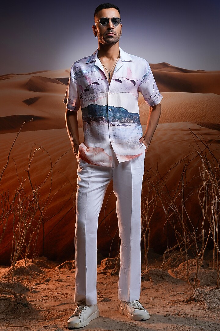 Linen Printed Cuban Party Wear Shirt by ASUKA at Pernia's Pop Up Shop