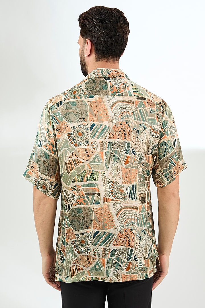 Beige Habutai Silk Shirt by ASUKA at Pernia's Pop Up Shop