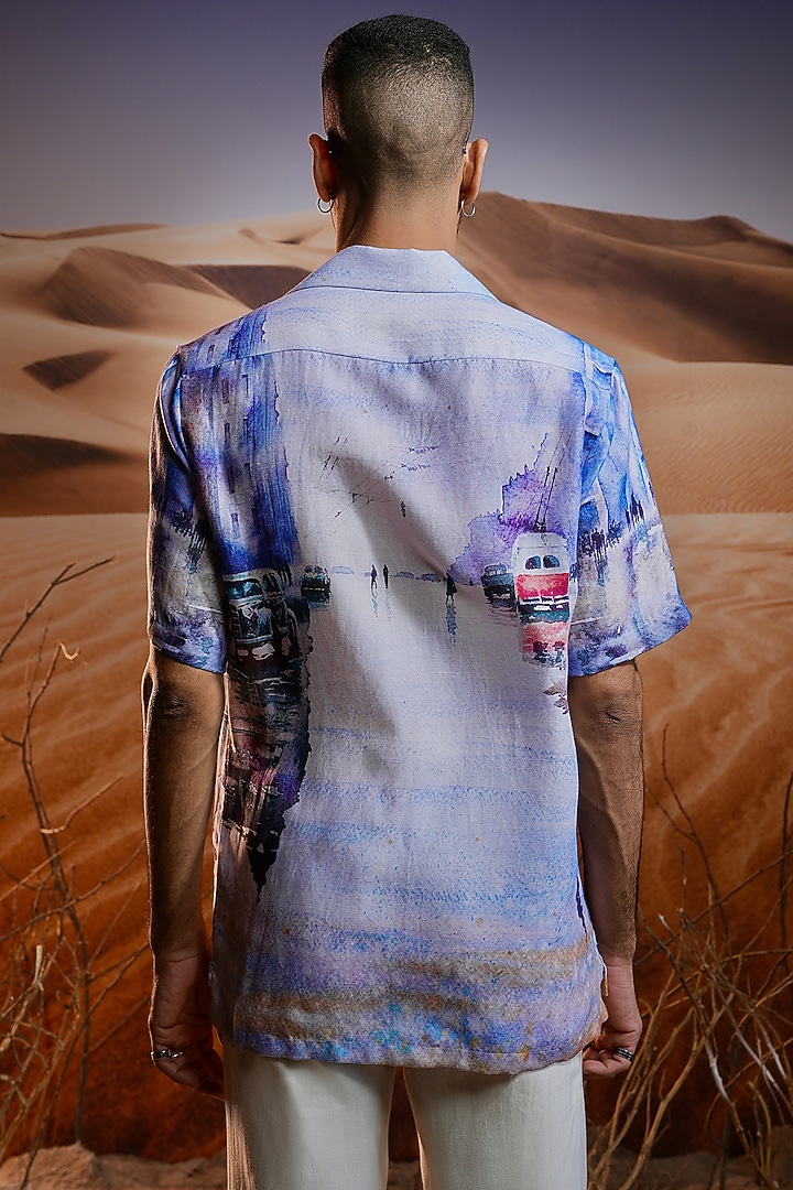 Linen Printed Cuban Party Wear Shirt by ASUKA at Pernia's Pop Up Shop