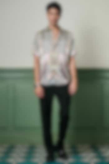 Multi-Colored Habutai Silk Party Wear Shirt by ASUKA at Pernia's Pop Up Shop