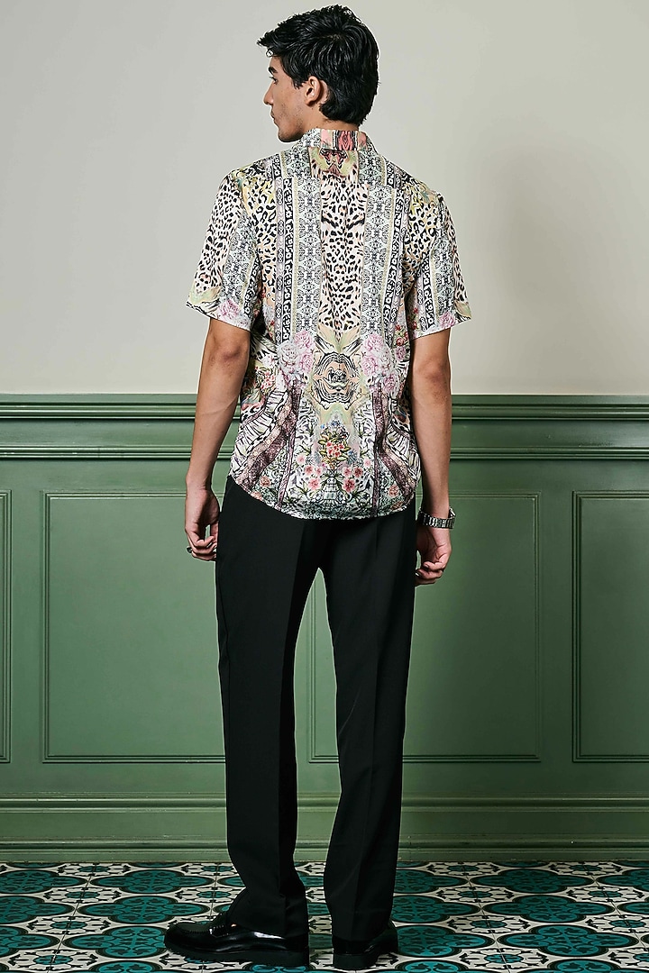 Multi-Colored Habutai Silk Party Wear Shirt by ASUKA at Pernia's Pop Up Shop