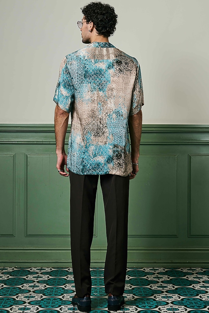 Multi-Colored Habutai Silk Party Wear Shirt by ASUKA at Pernia's Pop Up Shop