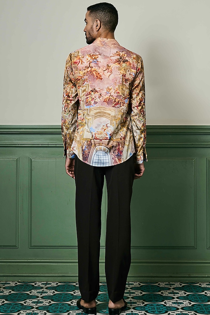 Multi-Colored Habutai Silk Party Wear Shirt by ASUKA at Pernia's Pop Up Shop