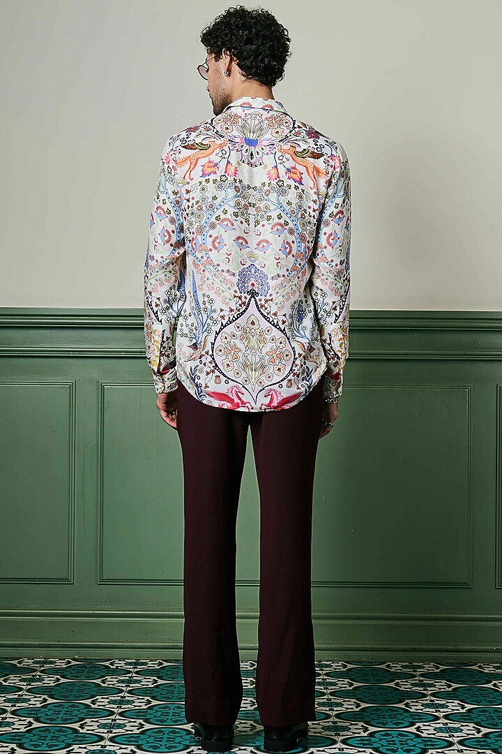 Multi-Colored Habutai Silk Party Wear Shirt by ASUKA at Pernia's Pop Up Shop