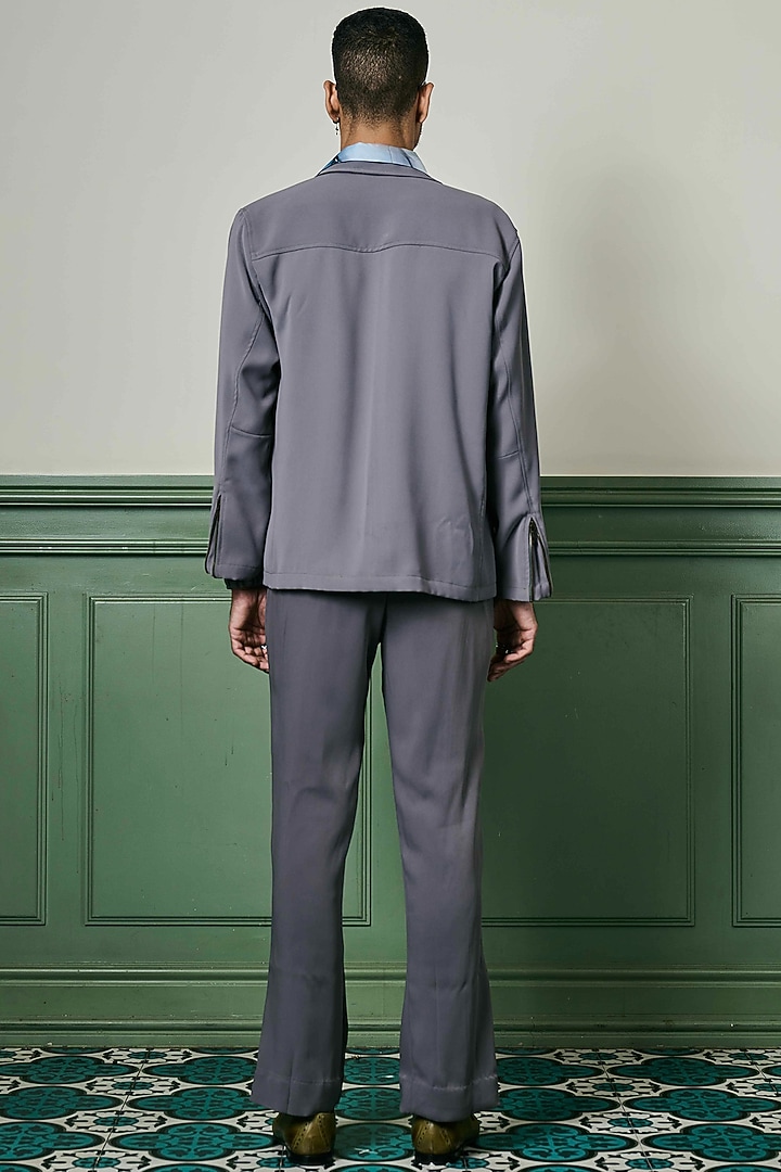 Grey Lachka Knitted & Premium Knitted Co-Ord Set by ASUKA at Pernia's Pop Up Shop