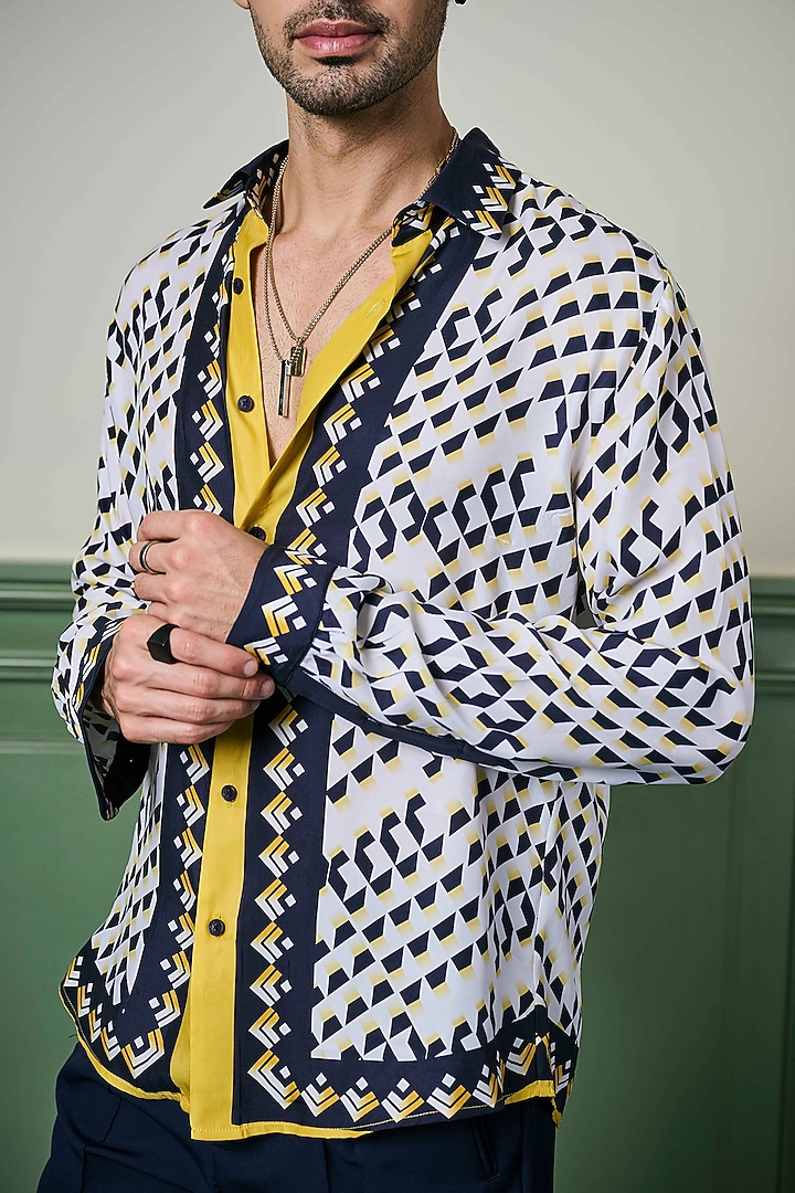 Multi-Colored Habutai Silk Party Wear Shirt by ASUKA at Pernia's Pop Up Shop