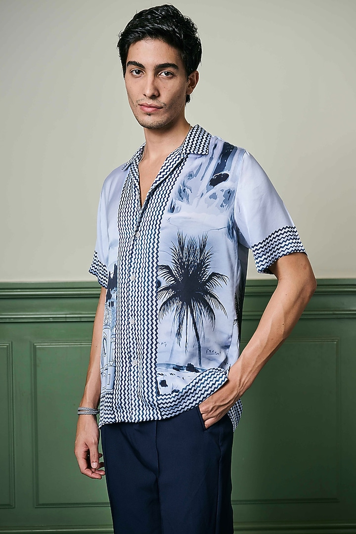 Multi-Colored Habutai Silk Party Wear Shirt by ASUKA at Pernia's Pop Up Shop