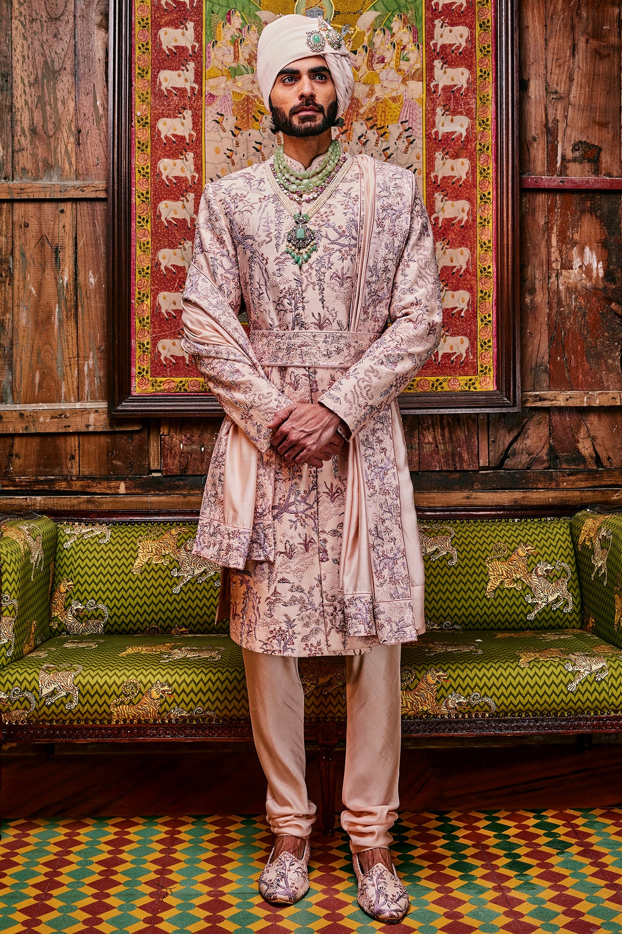 Buy royal rajput wedding sherwani for men Online from Indian Designers 2024