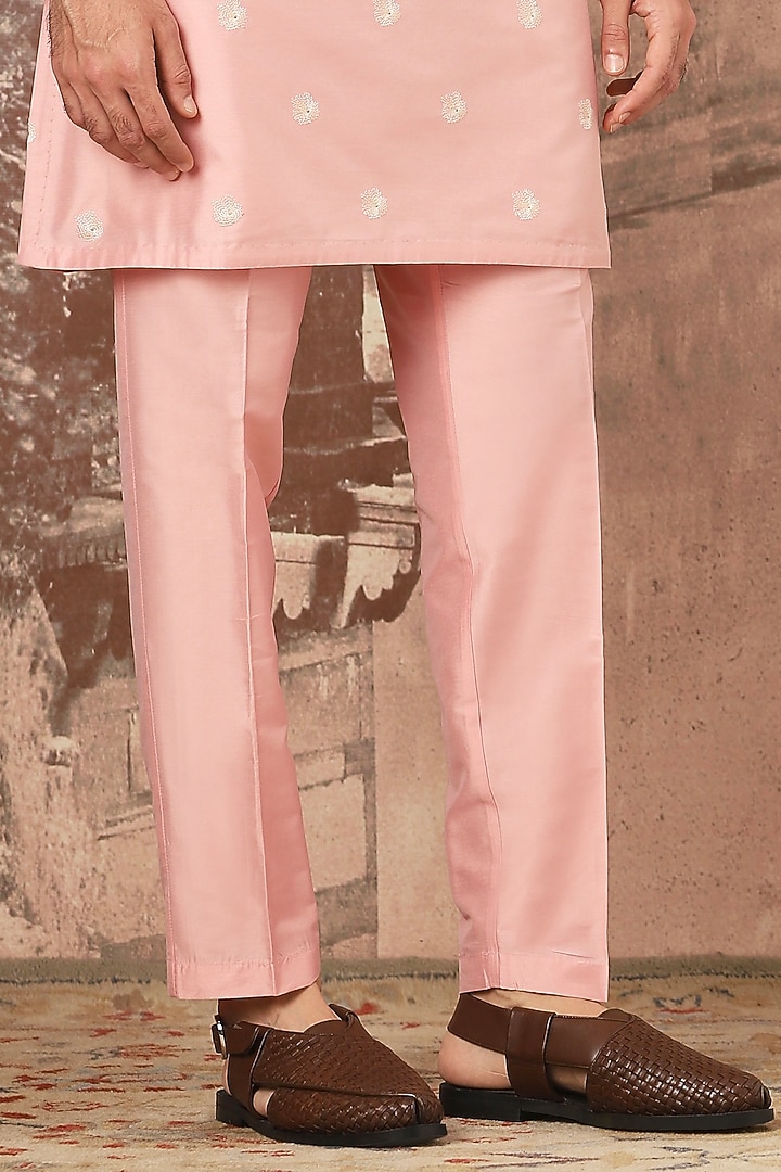 Orchid Rose Chanderi Silk Resham Embroidered Bundi Jacket Set by ASUKA at Pernia's Pop Up Shop