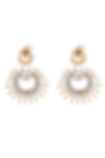 Gold Plated Pearl Chandbali Earrings by Auraa Trends at Pernia's Pop Up Shop