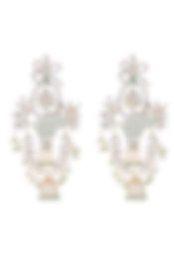 Gold Finish Floral Earrings by Aura Trends at Pernia's Pop Up Shop
