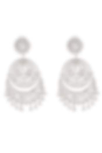 Gold Plated Diamond Chandbali Earrings by Auraa Trends