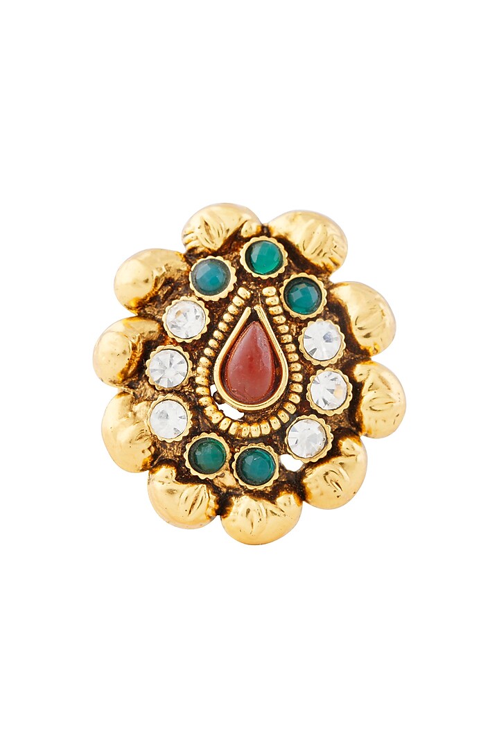 Gold Finish Ring by Auraa Trends