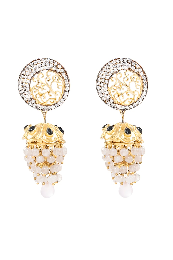 Gold Plated Jhumka Earrings by Aura Trends at Pernia's Pop Up Shop