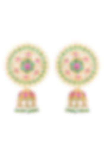 Gold Finish Drop Earrings by Auraa Trends at Pernia's Pop Up Shop