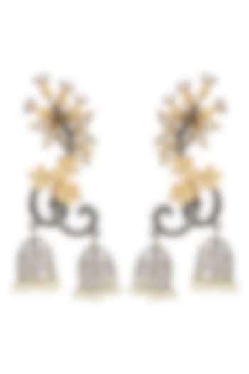 Gold Finish Fusion Earrings by Auraa Trends at Pernia's Pop Up Shop