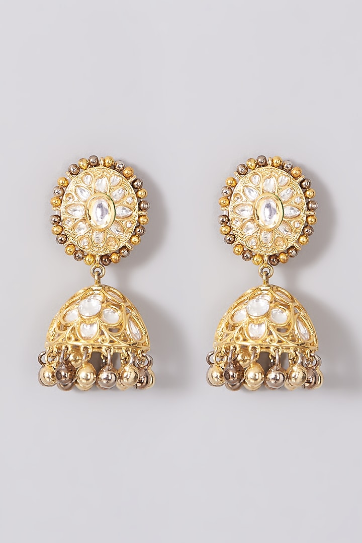 Gold Plated Kundan Polki Necklace Set by Aura Trends at Pernia's Pop Up Shop