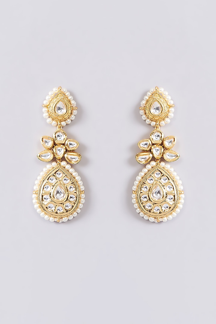 Gold Plated Kundan Polki Necklace Set by Aura Trends at Pernia's Pop Up Shop