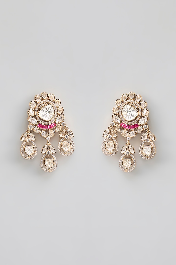 Gold Finish Kundan Polki & Pearl Necklace Set by Aura Trends at Pernia's Pop Up Shop