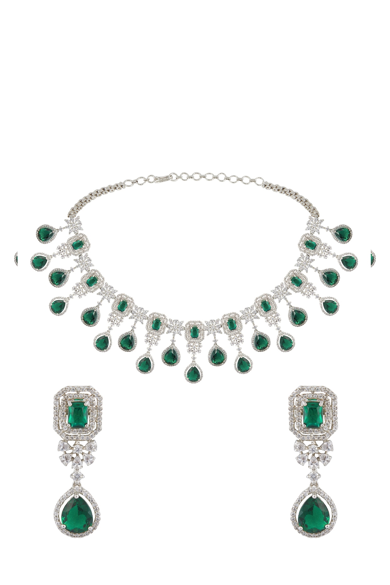 White and green deals necklace