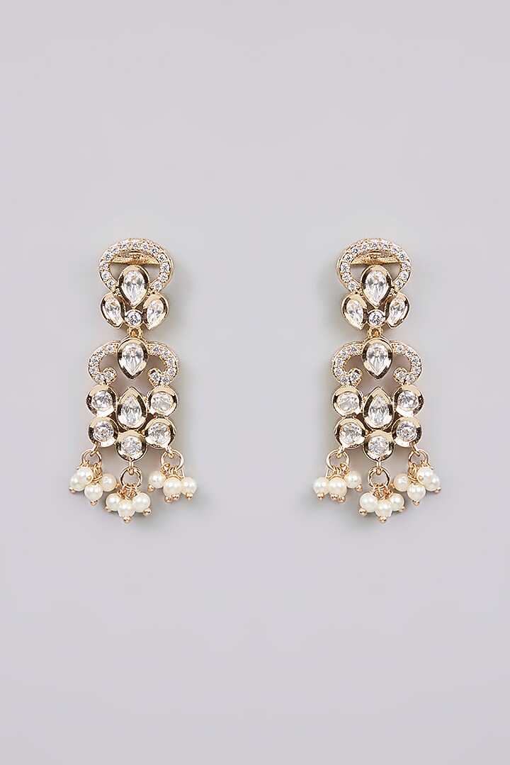 Gold Finish Pearl Necklace Set by Aura Trends at Pernia's Pop Up Shop