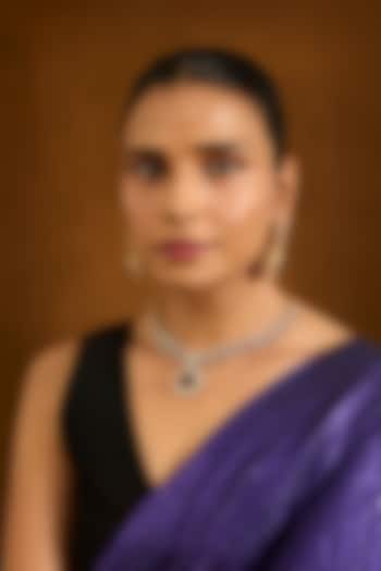 Two Tone Finish Black Stone & Kundan Polki Necklace Set by Auraa Trends at Pernia's Pop Up Shop