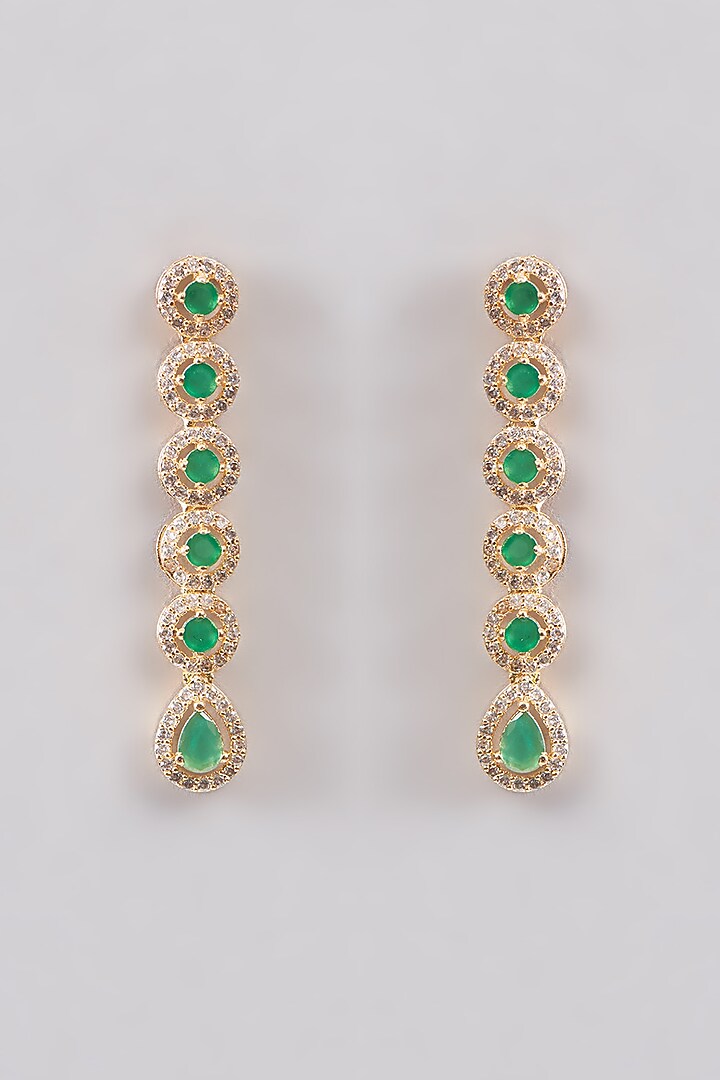 Gold Plated Green Kundan Polki Necklace Set by Aura Trends at Pernia's Pop Up Shop