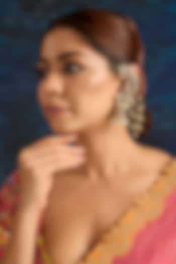 Gold Finish Green Kundan Polki Ear Cuff Jhumka Earrings by Auraa Trends at Pernia's Pop Up Shop