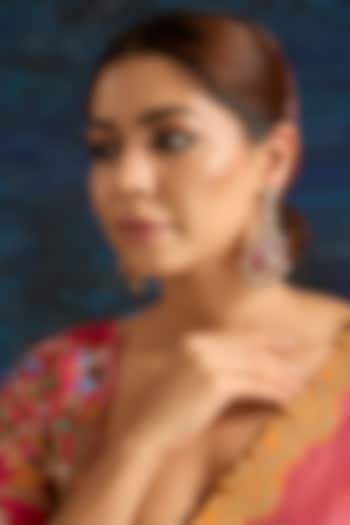 Gold Finish Kundan Polki Dangler Earrings by Auraa Trends at Pernia's Pop Up Shop