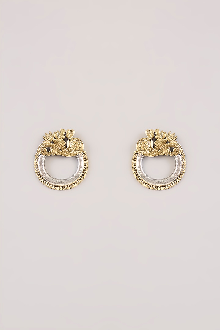 Gold Finish Kundan Polki Dangler Earrings by Aura Trends at Pernia's Pop Up Shop