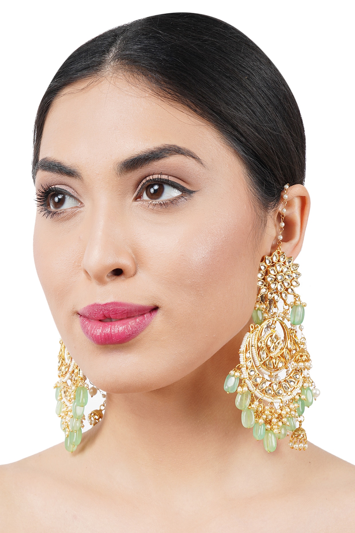 Two Tone Finish Bead Chandbali Earrings Design by Zerokaata Jewellery at  Pernia's Pop Up Shop 2024