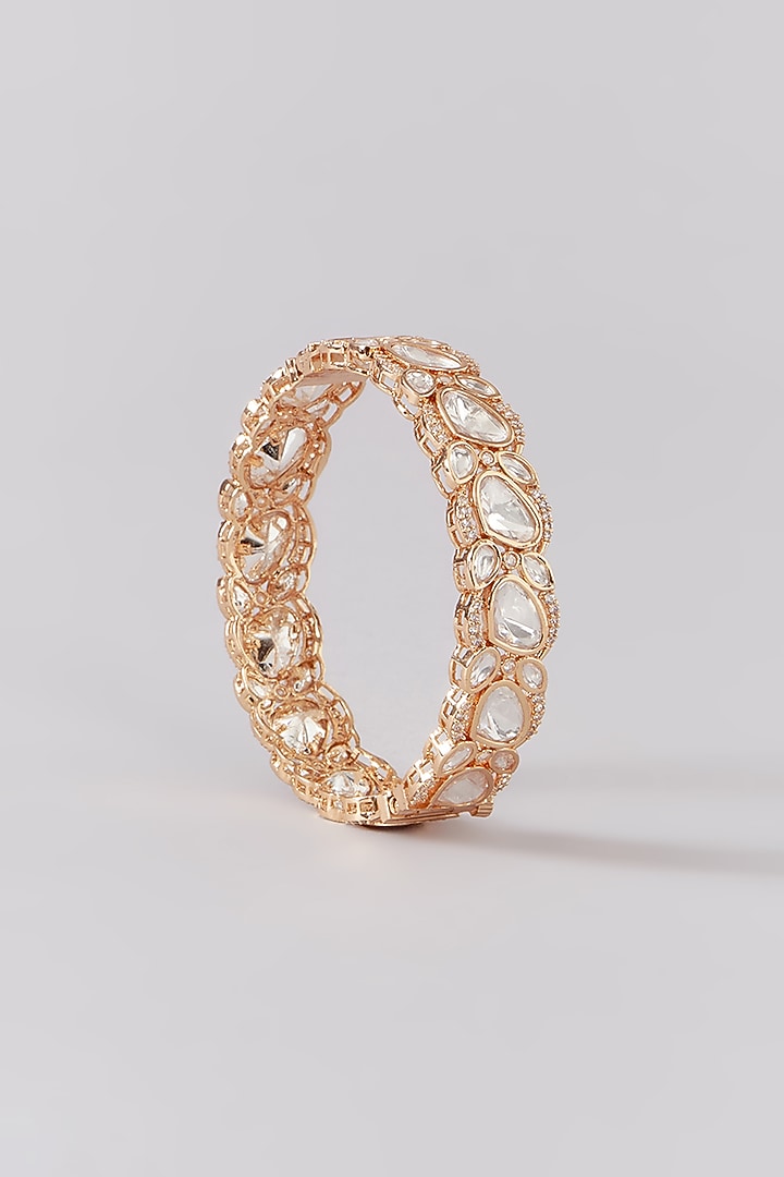 Gold Plated Kundan Polki Bangle by Aura Trends at Pernia's Pop Up Shop