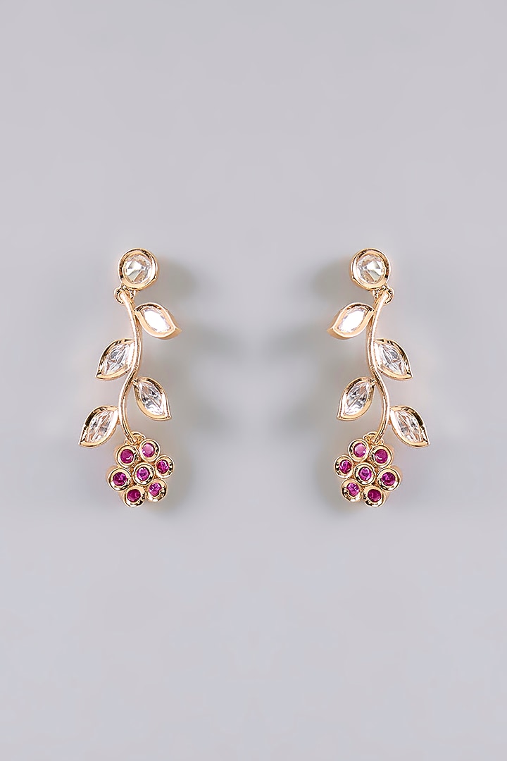 Gold Finish Pink & Gold Beaded Necklace Set by Aura Trends at Pernia's Pop Up Shop