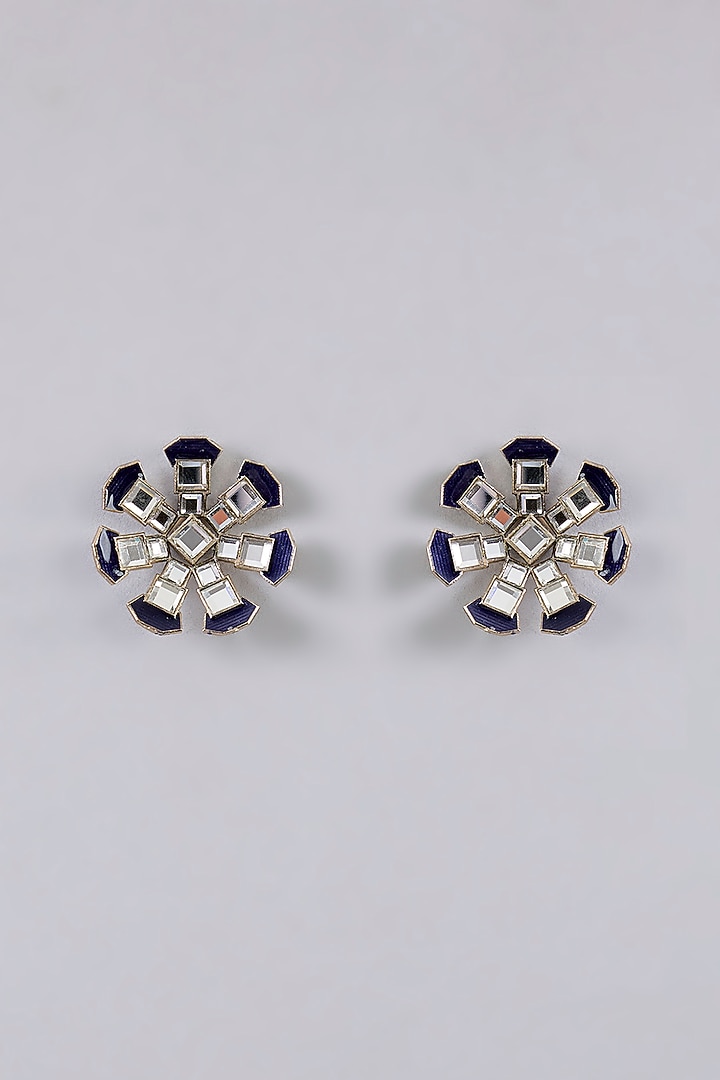 Two-Tone Finish Floral Earrings by Aura Trends at Pernia's Pop Up Shop
