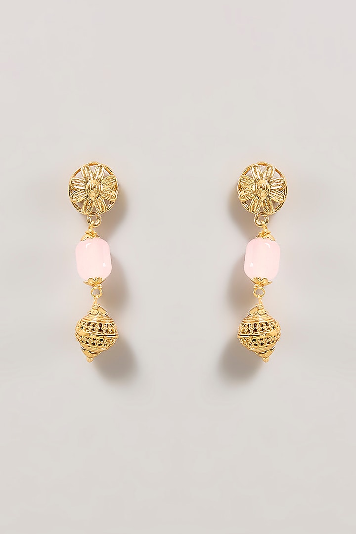 Gold Finish Multi-Colored Beaded Necklace Set by Aura Trends at Pernia's Pop Up Shop