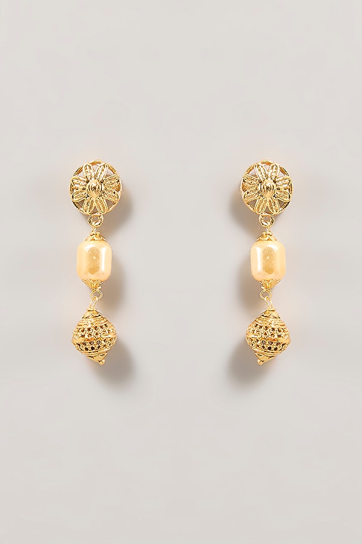 Gold Finish Beaded Necklace Set by Aura Trends at Pernia's Pop Up Shop