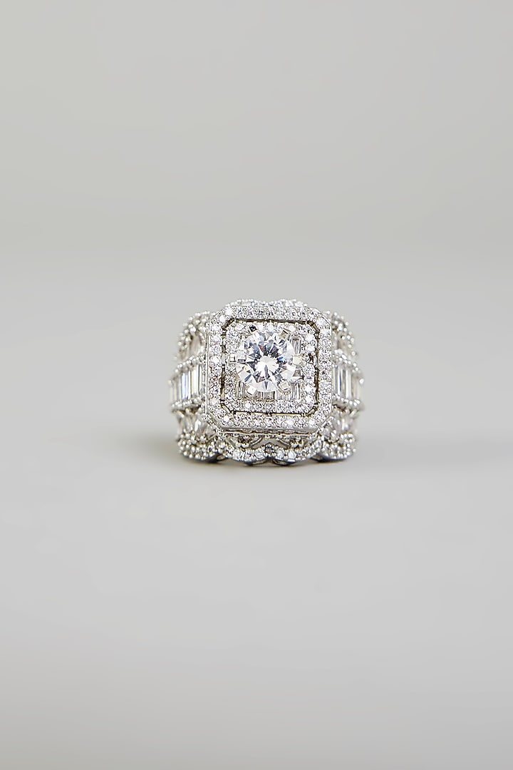 White Finish Zircon Ring by Aura Trends at Pernia's Pop Up Shop