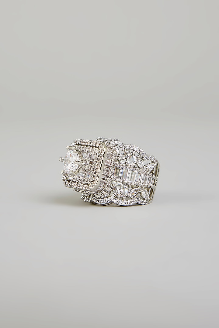White Finish Zircon Ring by Aura Trends at Pernia's Pop Up Shop