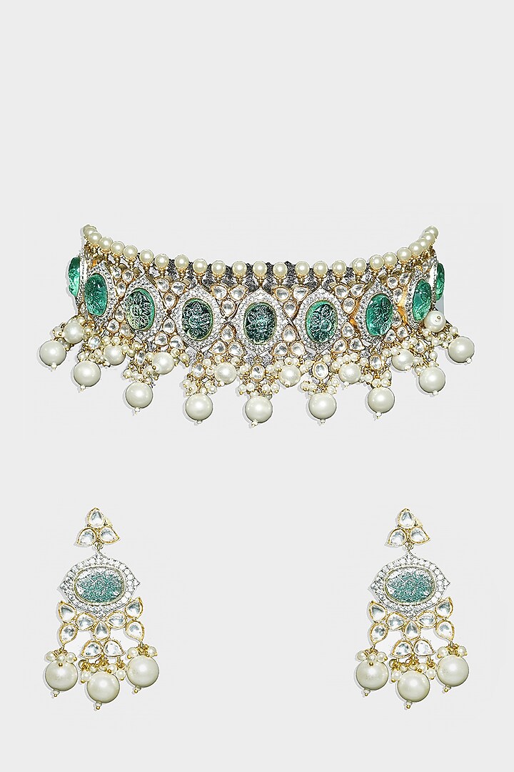 Gold Plated Alloy Necklace Set by Aura Trends at Pernia's Pop Up Shop
