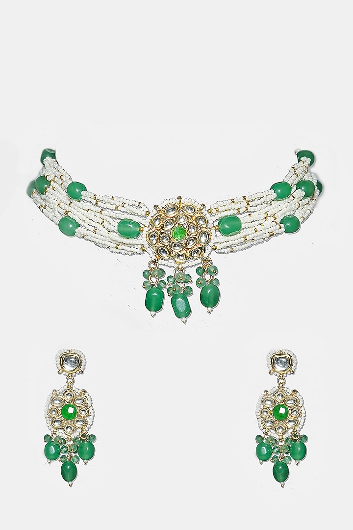 Gold Plated Necklace Set by Aura Trends at Pernia's Pop Up Shop