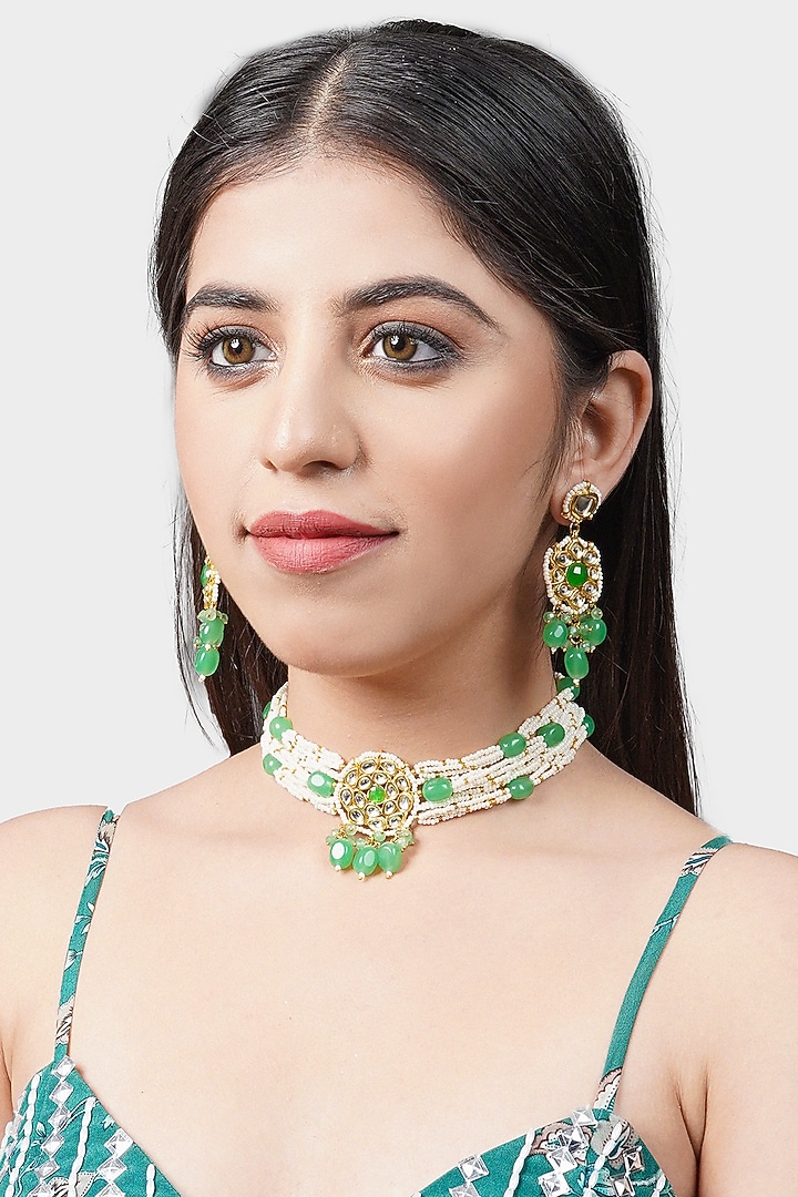 Gold Plated Necklace Set by Aura Trends at Pernia's Pop Up Shop