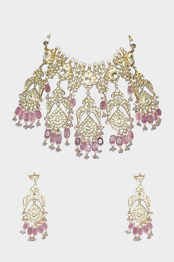 Gold Plated Choker Necklace Set by Aura Trends at Pernia's Pop Up Shop